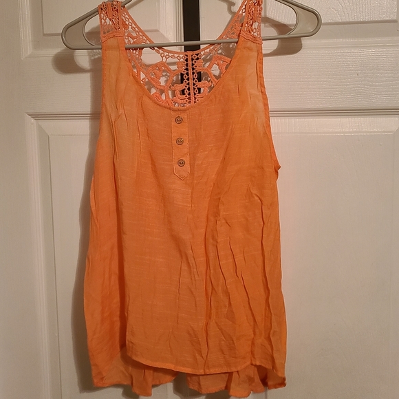 Woman's Mismook Blouse, Orange, Small - Picture 4 of 4